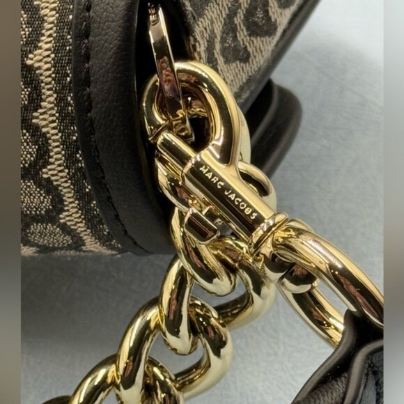 🆕 MARC JACOBS 🧿 NWT The Monogram J Marc Chain Satchel Shoulder Bag, Navy - Picture 6 of 15